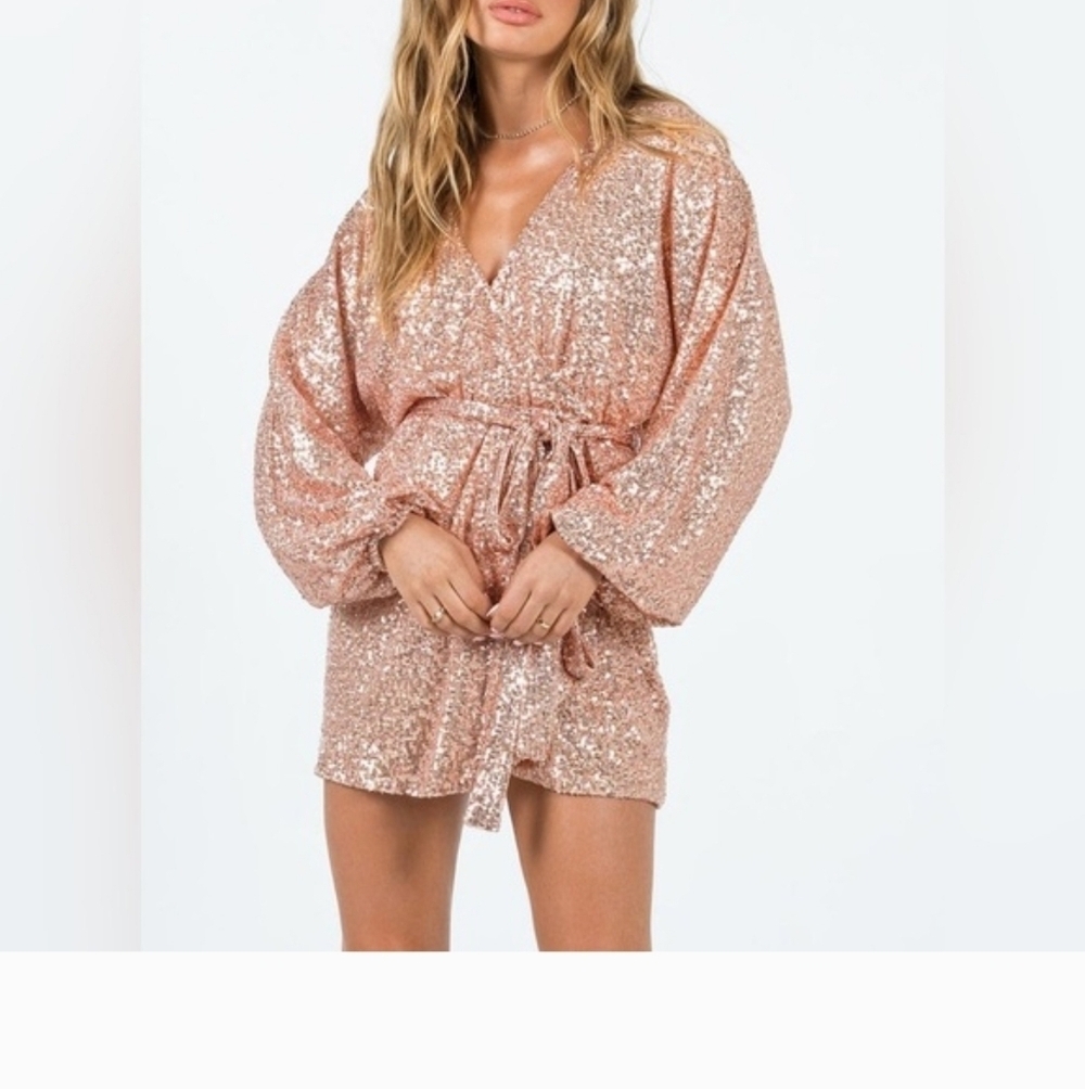 Princess polly sequin long sleeve dress